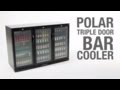 Video: Botellero trasbarra negro 2 puertas cristal pivotantes 198L Polar GL012