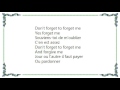 Charlotte Gainsbourg - Don't Forget to Forget Me Lyrics