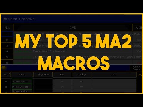 Top 5 Favorite MA2 Macros