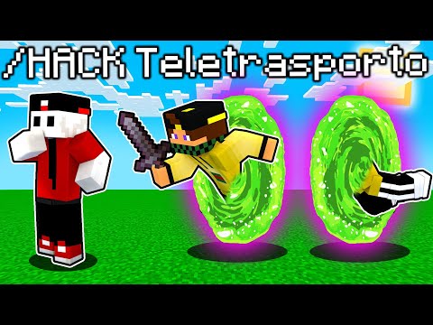 CACCIA ALL'UOMO MA con l' HACK TELETRASPORTO 2 vs 2 - Minecraft ITA SPEEDRUN