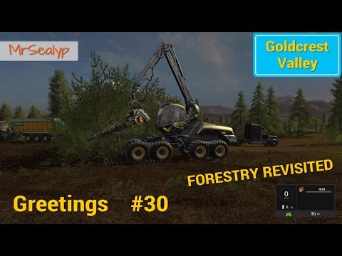 Let's Play Farming Simulator 17 PS4: Goldcrest Valley Greetings, #30 (FORESTRY)