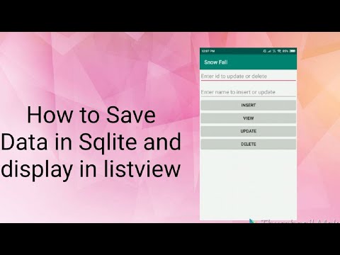 How to store data into Sqlite and display in listview.