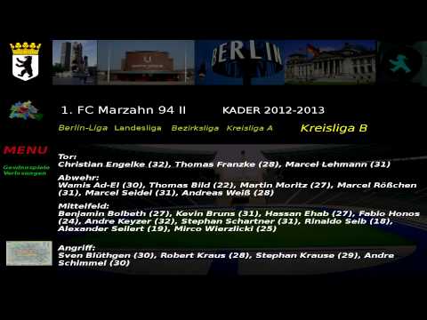 1. FC Marzahn 94 II Kader 2012-13 Kreisliga B 1.Abteilung