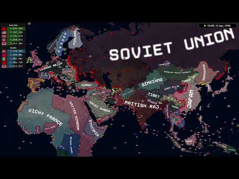 USSR & USA Get Massive Buffs, Destroy Nazi Germany, Then Fight for World Domination | HOI4 Timelapse