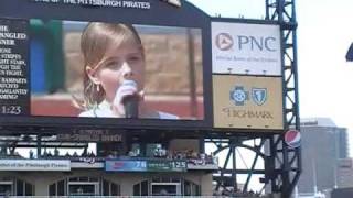 Jackie Evancho - Pirates Home Opener 2010 - National Anthem (9 years old)