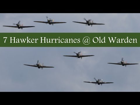 7 Hawker Hurricanes Flying Together | Shuttleworth 2019