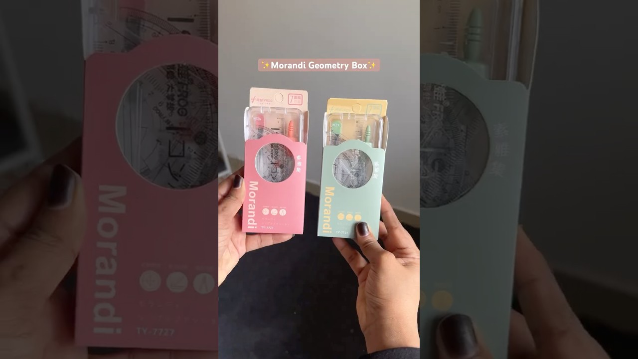 Pinteresty Geometry Box 🌷✨#stationery #stationary #geometry #kawaii #cute #trending #shorts