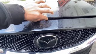 How to open and close the car hood Mazda CX-5 DIY