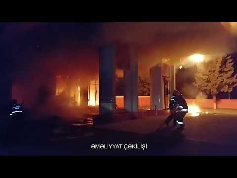 Ağcabədi rayonunda fəaliyyət göstərən yanacaqdoldurma məntəqəsinin ərazisində yanğın