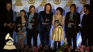 Arcade Fire in the media center after winning Album of the Year! | GRAMMYs