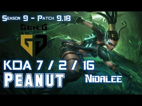 Gen Peanut NIDALEE vs KARTHUS Jungle - Patch 9.18 KR Ranked