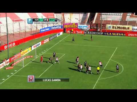 Gol Gamba. Huracán 0 - Unión 1. B Nacional. Fecha 20.