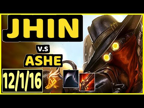 RULER (JHIN) vs ASHE - 12/1/16 KDA BOTTOM ADC GAMEPLAY - KR Ranked GRANDMASTER