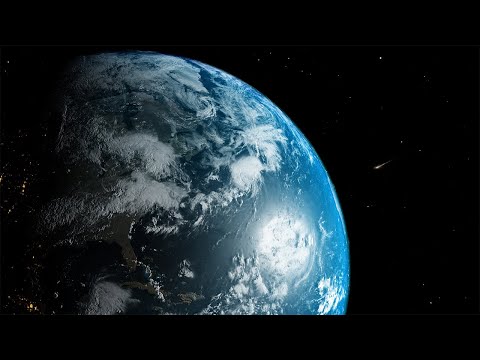 Earth Spinning with Meteors in 4K | 1 Hour with Ambient Music