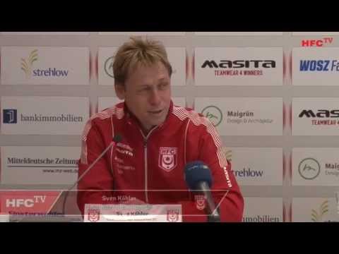 31. Spieltag: Pressekonferenz nach dem Spiel Hallescher FC - SC Preußen Münster