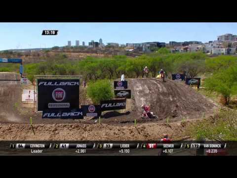 MXGP of Leon - Mexico MX2 Race 2 Jeremy Seewer passes Julien Lieber
