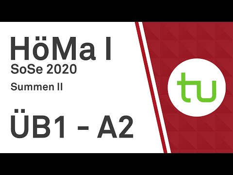 Summen II – TU Dortmund, Höhere Mathematik I (BCI/BW/MLW)