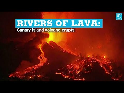 西班牙加納利火山熔岩流不停 每秒1公尺持續肆虐街道
