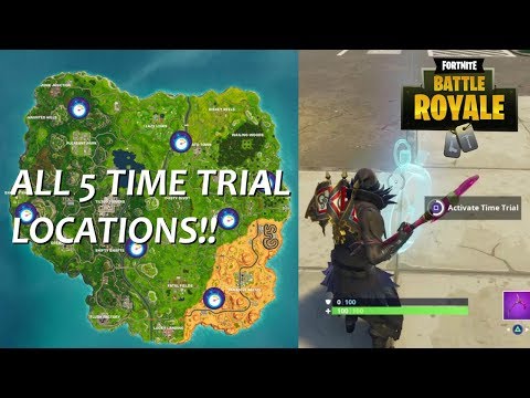 ALL 5 TIME TRIAL LOCATIONS!!! FORTNITE SEASON 5 WEEK 6 CHALLENGE