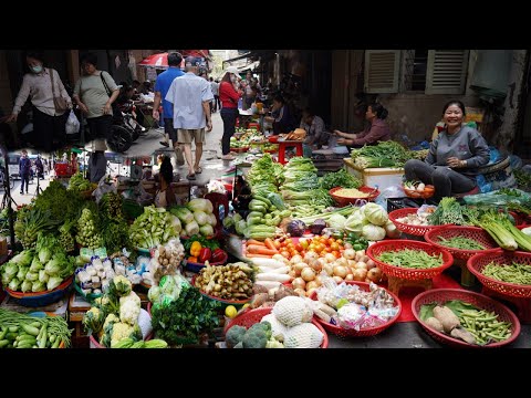 Morning Food Market Scene @Orussey - Plenty Fresh Seafood, Vegetable, Rural Chicken & More Food