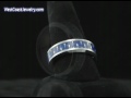 8mm Blue Carbon Fiber Tungsten Blue Carbide Ring