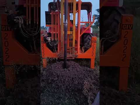 Mild steel tractor mounted dry piling machine, automation gr...