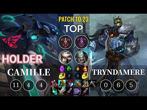 RW Holder Camille vs Tryndamere Top - KR Patch 10.23