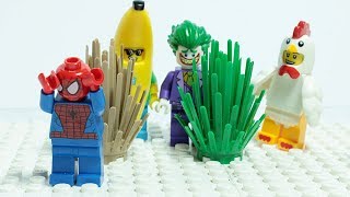 Lego SPIDER MAN Hide and Seek Game Brick Fun Superheroes Animation for Kids