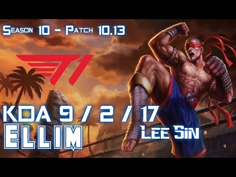 T1 Ellim LEE SIN vs REK'SAI Jungle - Patch 10.13 KR Ranked