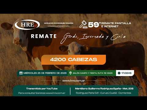 59° Remate por Pantalla e Internet