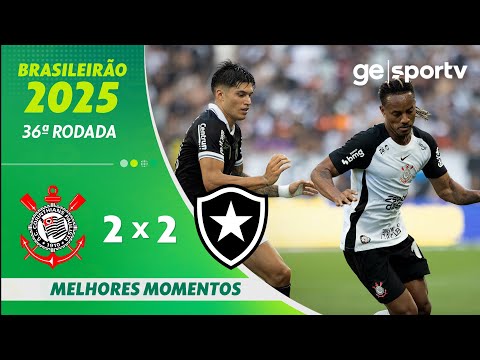 Gols e lances de Corinthians x Botafogo