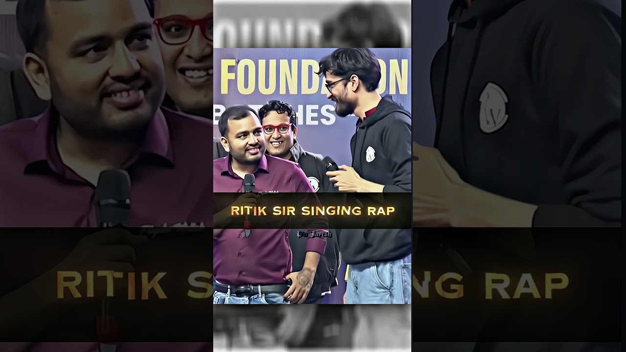 Ritik Sir Singing Rap 🔥❤️ #udaanedits #physicswallah #pwians