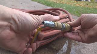 How I drain garden hoses at the end of the season