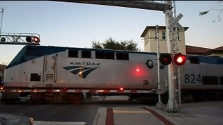 preview picture of video 'Amtrak Train The Silver Star Stops At Lakeland Florida Station'