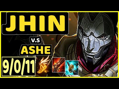 EVANRL (JHIN) vs ASHE - 9/0/11 KDA BOTTOM ADC GAMEPLAY - NA Ranked GRANDMASTER