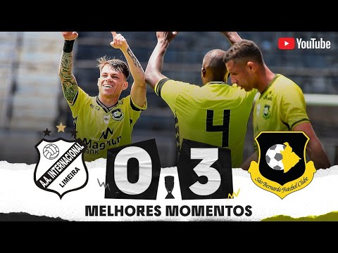 Gols e lances de Internacional de Limeira x São Bernardo
