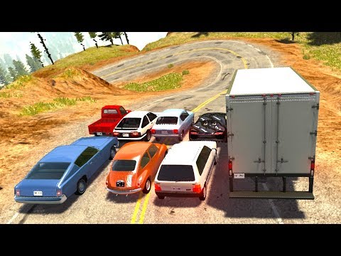 (NEW MOUNTAIN) GOING DOWN THE MOUNTAIN WITHOUT BRAKES! - BeamNG.drive