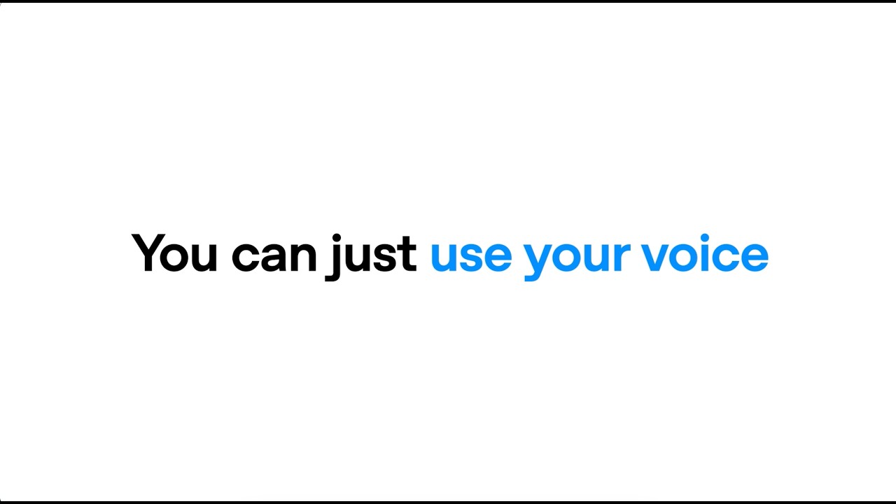 You Can Just Use Your Voice | ChatGPT Work - OpenAI Youtube
