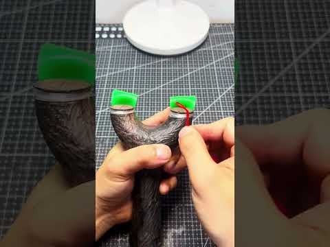 How to tie the rubber band on a slingshot #woodscraft #diy #woodworking #slingshot