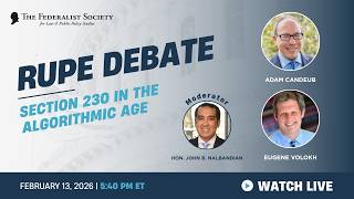 Click to play: Arthur N. Rupe Debate: Section 230 in the Algorithmic Age