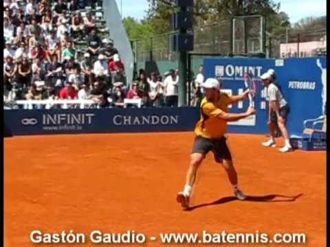 Gastón Gaudio - Slow motion backhand analysis - BATennis