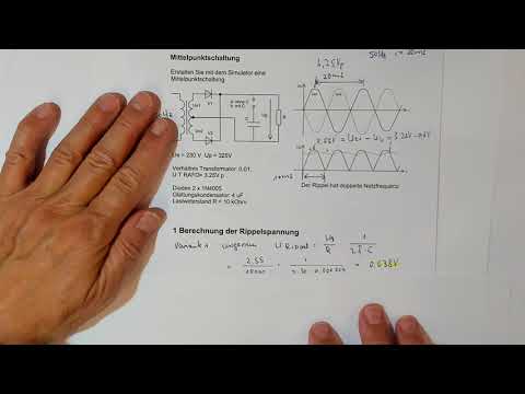 Gleichrichter Labor Herleitung  - Aufgabe 1 Mittelpunktschaltung