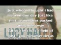 Lucy hale Runaway circus lyrics 