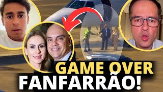 Moraes é desmentido após vir à tona imagens dele e esposa saindo de jatinho de Vorcaro em 2025