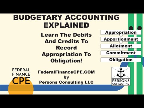 Budgetary Accounting: Examples of Appropriation to Obligation Accounting Entries