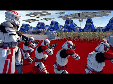 Clone Wars Full-Scale CITY SIEGE of CORUSCANT Defenses! - Men of War: Star Wars Mod