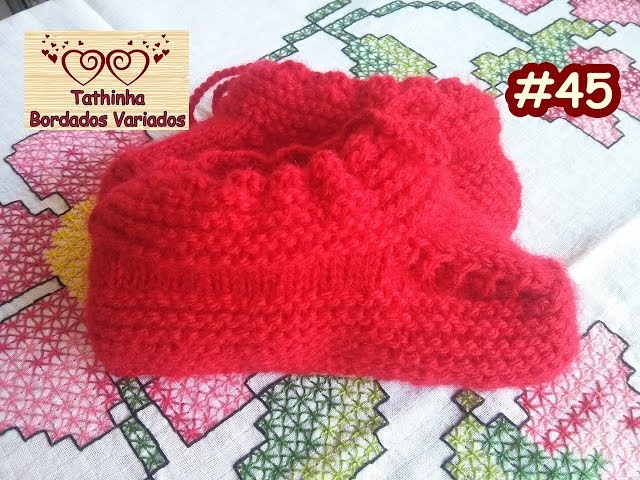 sapato trico passo a passo