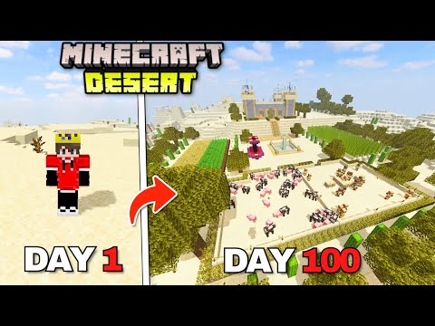 Insane Challenge: 100 Days in Minecraft Desert Biome (Hindi)