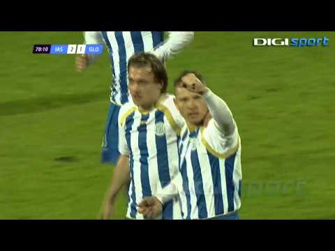 Golul victoriei marcat de Marius Onofraș în meciul cu Gloria Bistrița