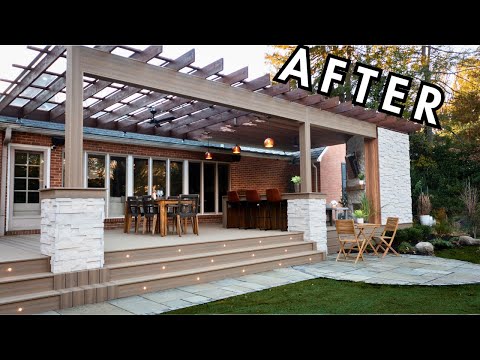 Building a DECK and PERGOLA - Full Build Time Lapse!